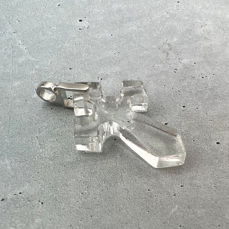 【ガネッシュヒマール産】天然ヒマラヤ水晶クロスペンダントトップ⑨/Ganesh Himal Himalayan Quartz Cross Pendant Top