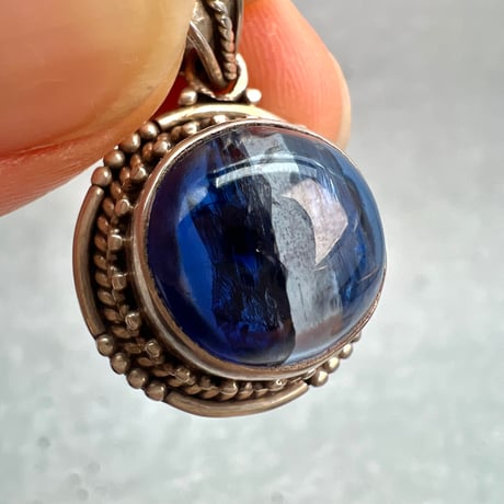ネパール産天然ヒマラヤカイヤナイトS/V925ペンダントトップ/NEPAL Himalayan Kyanite Pendant Top