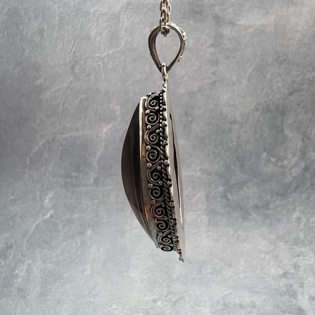 【ガウリシャンカール産】天然ヒマラヤスモーキークォーツ シルバー925ペンダントトップ/GauriShankar Smoky Quartz Silver925 Pendant Top