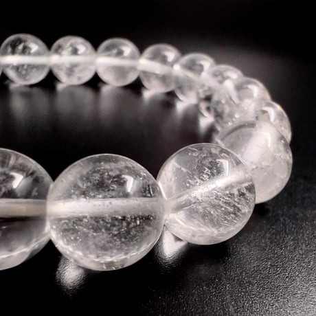【アンナプルナ産】"手磨き加工"天然ヒマラヤ水晶ブレスレット③10mm内径16cm/Annapurna Himalayan Quartz  Bracelet
