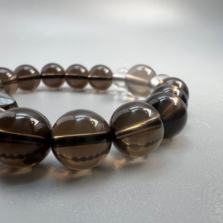 【ガウリシャンカール産】天然ヒマラヤスモーキークォーツ デザインブレスレット/Gaurishankar SmokyQuartz Design Bracelet