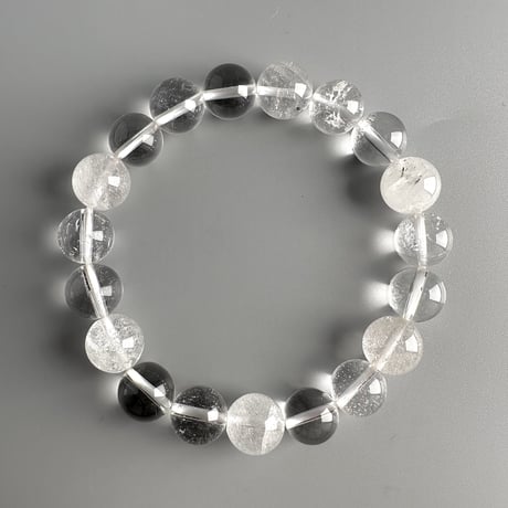 【カイラス産】"手磨き"天然ヒマラヤ水晶ブレスレット/Kailash Himalayan Quartz Bracelet