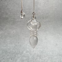 【ガネッシュヒマール産】天然ヒマラヤ水晶"手磨き加工"ペンデュラム(バジュラ.プルバ)/Ganesh Himal Himalayan Quartz Pendulum(vajra Phurba)