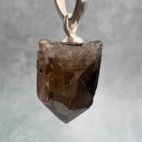 【ガウリシャンカール産】天然ヒマラヤスモーキークォーツ バチカン付きペンダントトップ④/Gaurishankar Himalayan Smoky Silver925 pendant top