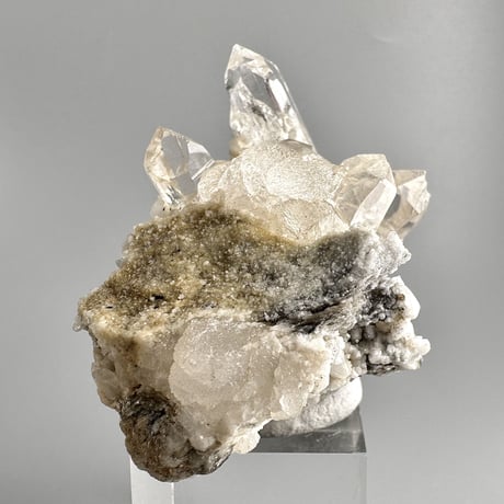 【ガネッシュヒマール産】雲母&長石入り天然ヒマラヤ水晶 クラスター② Ganesh Himal Mica&Feldspar in Himalayan Quartz Cluster