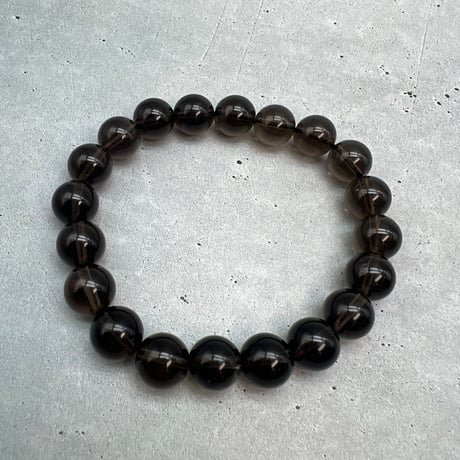 ハイクオリティ【ガウリシャンカール産】天然ヒマラヤスモーキークォーツブレスレット(10mm内径17cm)/Gaurishankar Himalayan Smoky Quartz Bracelet