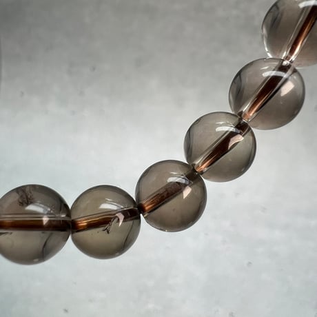 ハイクオリティ【ガウリシャンカール産】天然ヒマラヤスモーキークォーツブレスレット(8mm内径17cm)/Gaurishankar Himalayan Smoky Quartz Bracelet