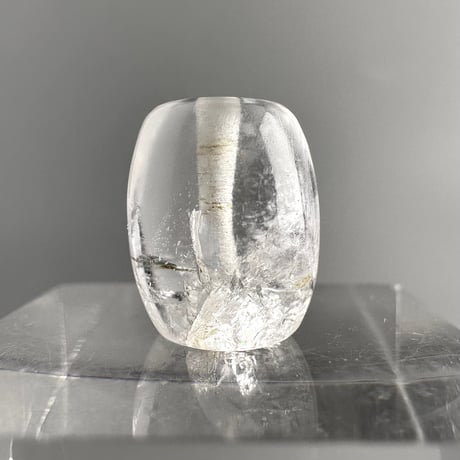 カイラス産"手磨き"天然ヒマラヤ水晶バレルビーズ/Kailash Himalayan Quartz Barrel beads