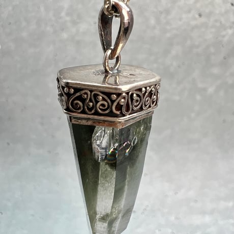 【ガネッシュヒマール産】天然ヒマラヤ水晶 シルバー925ペンダントトップ/Ganesh Himal Himalayan Quartz S/V925 Pendant Top