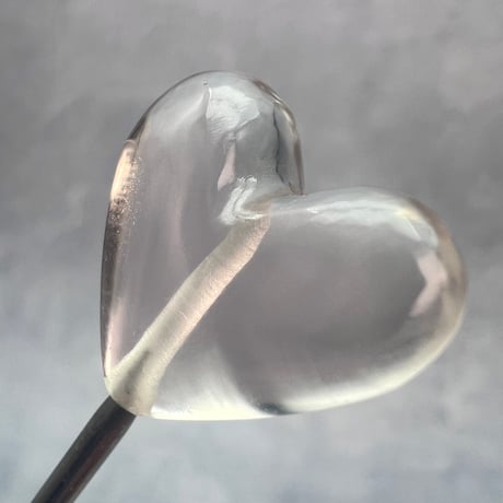 【ガウリシャンカール産】天然ヒマラヤスモーキークォーツ"手磨き加工"ハート型ビーズ②/Gaurishankar Himalayan Smoky Quartz Heart Beads