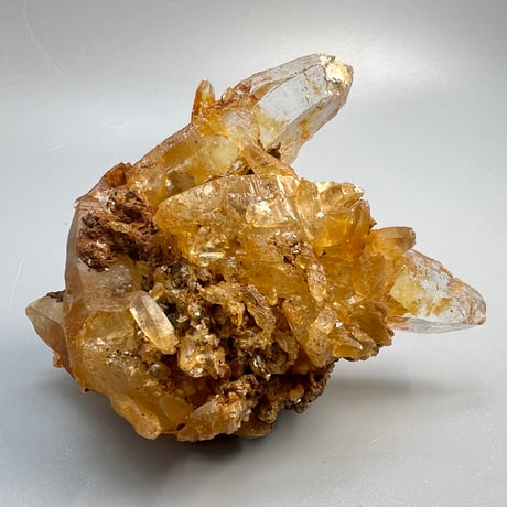 【ガネッシュヒマール産】リモナイトイン天然ヒマラヤ水晶クラスター/Ganesh Himal Limonite in Himalayan Quartz Cluster
