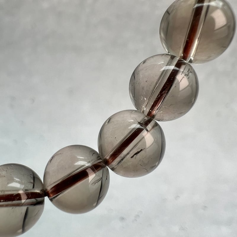 ✳ヒマラヤ*ガウリシャンカールスモーキークォーツ＆虎目石ブレスレット　鑑別書付 ✳ヒマラヤ*ガウリシャンカールスモーキークォーツ＆虎目石