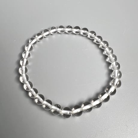 【ハイクオリティー】ガネッシュヒマール産天然ヒマラヤ水晶ブレスレット6mm内径17cm/High Quality Ganesh Himal Himalayan Quartz Bracelet