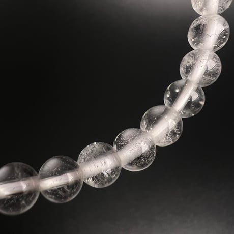 【アンナプルナ産】"手磨き加工"天然ヒマラヤ水晶ブレスレット6mm内径16.5cm/Annapurna Himalayan Quartz  Bracelet