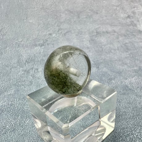 【ガネッシュヒマール産】アクチノライトイン天然ヒマラヤ水晶 タイヤ型ビーズ④iGanesh Himal Actinolite in Himalayan Quartz Tire beads