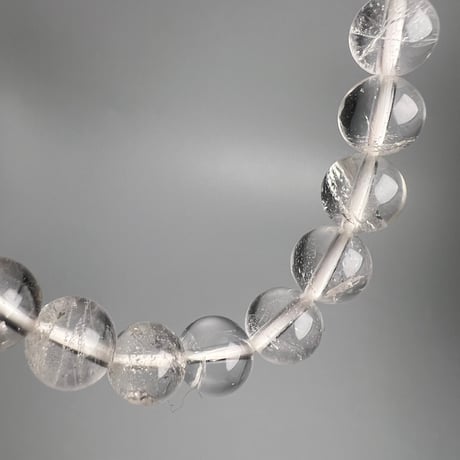 【ガネッシュヒマール産】天然ヒマラヤ水晶ブレスレット8mm内径15cm/Ganesh Himal Himalayan Quartz Bracelet