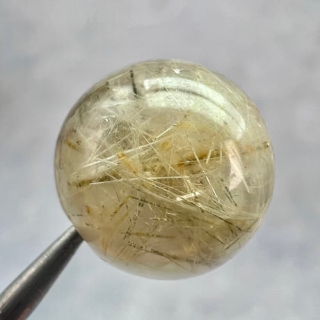 【ガネッシュヒマール産】アクチノライトイン天然ヒマラヤ水晶ビーズ⑧/Ganesh Himal Actinolite in Himalayan Quartz beads
