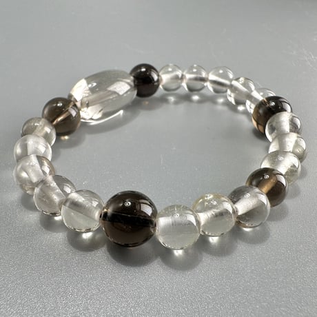 ガウリシャンカール産天然ヒマラヤスモーキークォーツ デザインブレスレット2️⃣ Gaurishankar SmokyQuartz Design Bracelet