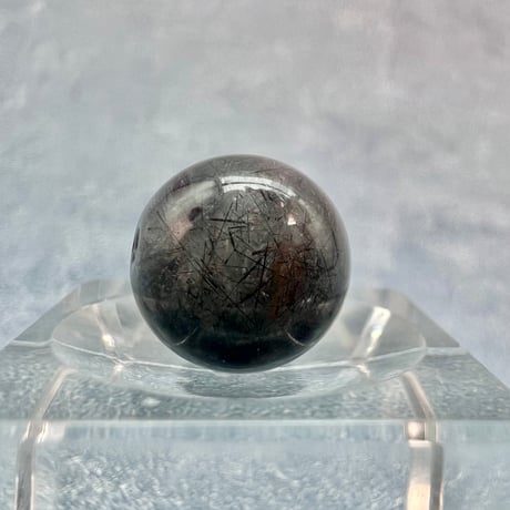 【ガネッシュヒマール産】アクチノライトイン天然ヒマラヤ水晶ビーズ⑩/Ganesh Himal Actinolite in Himalayan Quartz beads