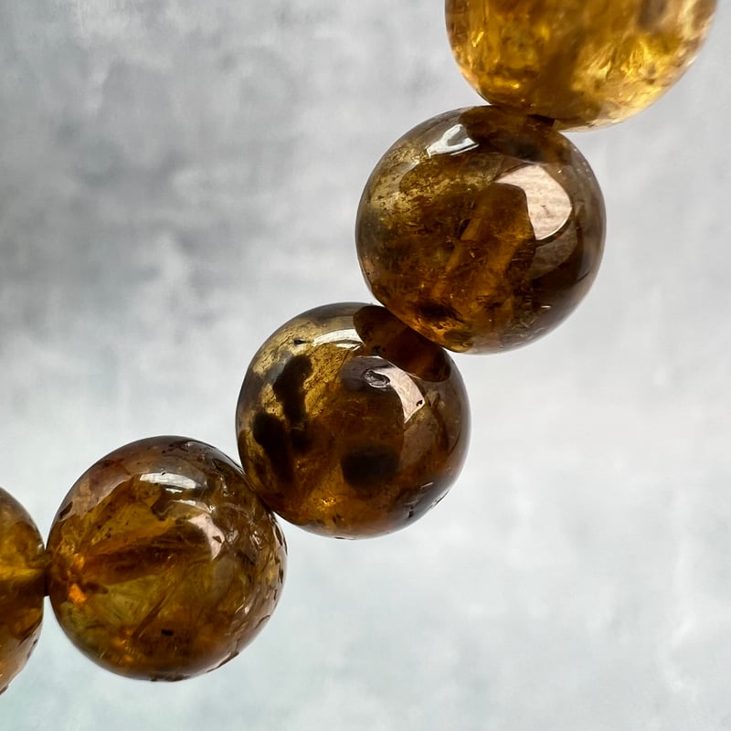 ネパール産🇳🇵ハニートルマリンブレスレット10mm内径15/Nepal Honey