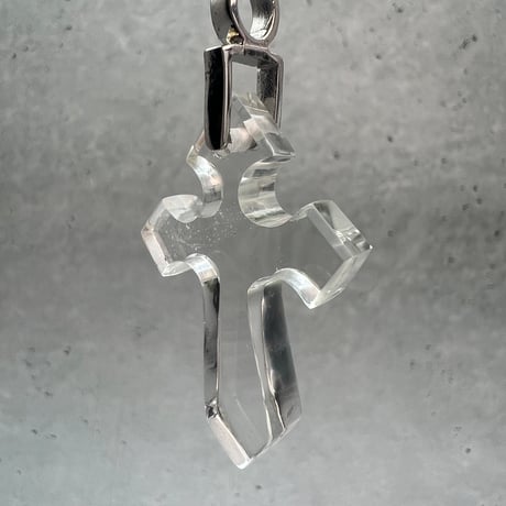 【ガネッシュヒマール産】天然ヒマラヤ水晶クロスペンダントトップ⑩/Ganesh Himal Himalayan Quartz Cross Pendant Top