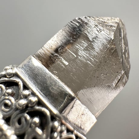 【ガウリシャンカール産】天然ヒマラヤスモーキークォーツ シルバー925ペンダントトップ/GauriShankar Himalayan Smoky Quartz S/V925Pendant Top