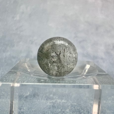 【ガネッシュヒマール産】アクチノライトイン天然ヒマラヤ水晶ビーズ⑭/Ganesh Himal Actinolite in Himalayan Quartz beads