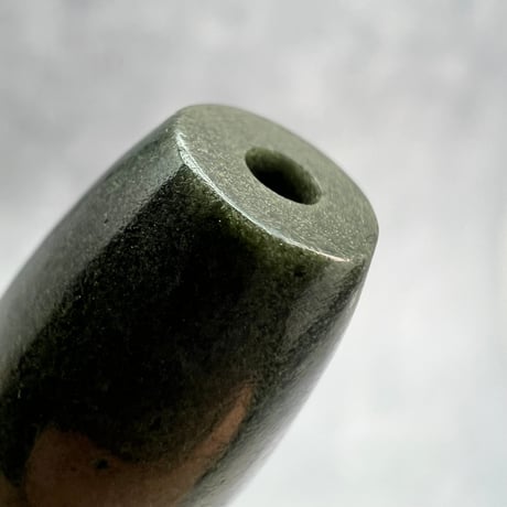 【ガネッシュヒマール産】クローライトイン天然ヒマラヤ水晶 樽型ビーズ⑩/Ganesh Himal Chlorite in Himalayan Quartz barrel beads