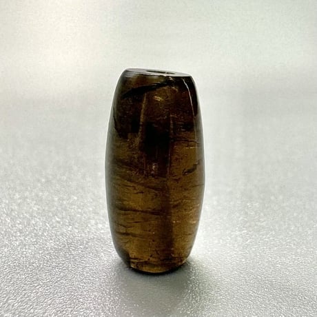 ネパール産ドラバイトトルマリン"手磨き加工"樽型ビーズ/Nepal Dravite Tourmaline Barrel Shaped Beads