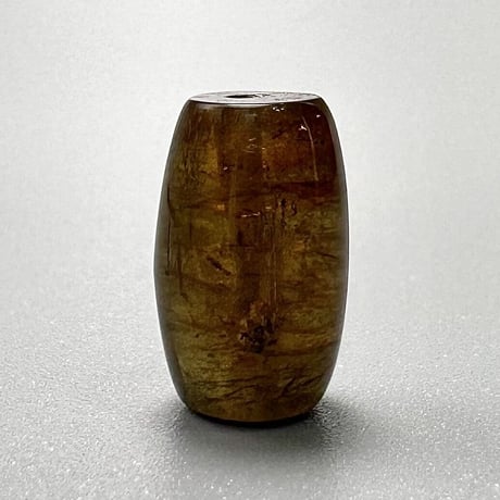 ネパール産ドラバイトトルマリン"手磨き加工"樽型ビーズ/Nepal Dravite Tourmaline Barrel Shaped Beads