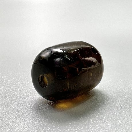 ネパール産ドラバイトトルマリン"手磨き加工"樽型ビーズ/Nepal Dravite Tourmaline Barrel Shaped Beads