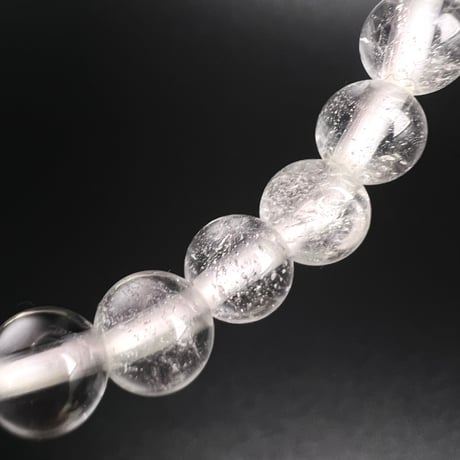 【アンナプルナ産】"手磨き加工"天然ヒマラヤ水晶ブレスレット6mm内径16cm/Annapurna Himalayan Quartz  Bracelet