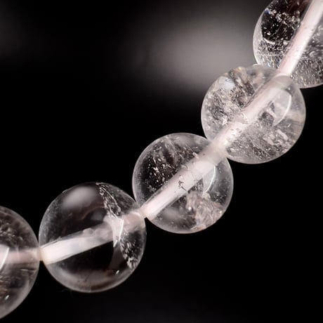 【アンナプルナ産】"手磨き加工"天然ヒマラヤ水晶ブレスレット②10mm内径16cm/Annapurna Himalayan Quartz  Bracelet