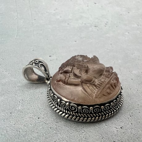【ガウリシャンカール産】天然ヒマラヤスモーキークォーツ"ガネーシャ様"ペンダントトップ②/Gaurishankar Himalayan Smoky Quartz "Ganesha" pendant