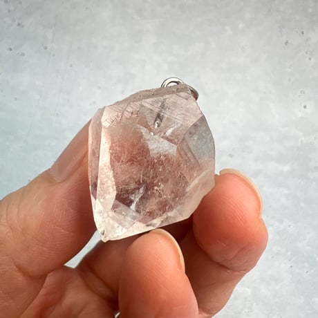 【カイラス産】天然ヒマラヤ水晶バチカン付きペンダントトップ⑦/Kailash Himalayan Quartz Pendant Top
