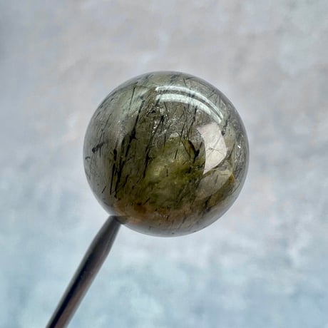 【ガネッシュヒマール産】アクチノライトイン天然ヒマラヤ水晶ビーズ③/Ganesh Himal Actinolite in Himalayan Quartz beads
