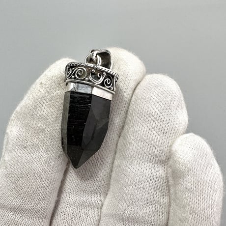 【ガウリシャンカール産】天然ヒマラヤスモーキークォーツ シルバー925ペンダントトップ/GauriShankar Himalayan Smoky Quartz S/V925Pendant Top