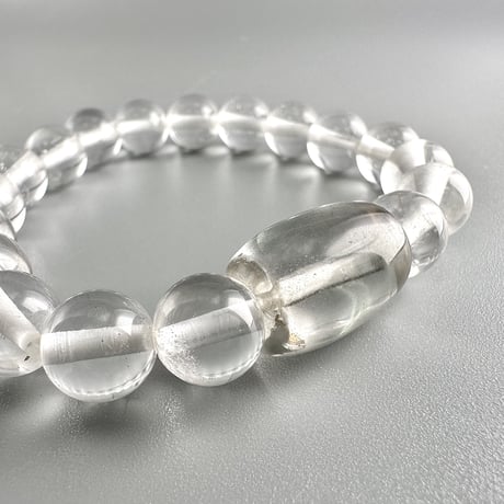ガウリシャンカール産＋アンナプルナ産"手磨き加工"天然ヒマラヤ水晶デザインブレスレット① Gaurishankar+Annapurna Design Bracelet