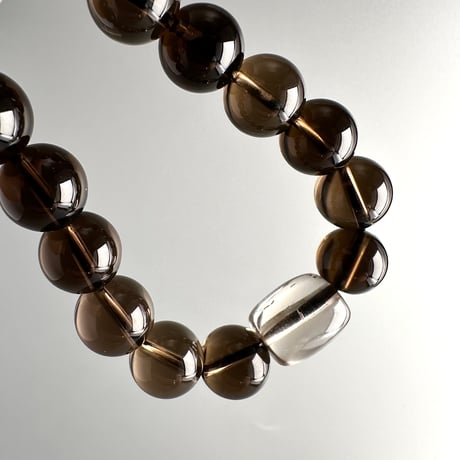 ガウリシャンカール産天然ヒマラヤスモーキークォーツ デザインブレスレット Gaurishankar SmokyQuartz Design Bracelet