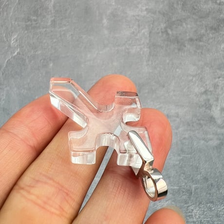 【ガネッシュヒマール産】天然ヒマラヤ水晶クロスペンダントトップ⑤/Ganesh Himal Himalayan Quartz Cross Pendant Top
