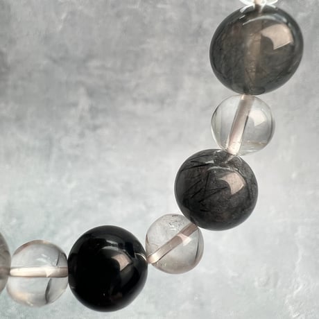 【デザインブレスレット】ガネッシュヒマール×カイラス天然ヒマラヤ水晶デザインブレスレット/Ganesh Himal×Kailash Himalayan Quartz Design Bracelet