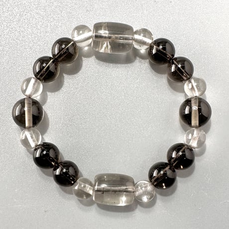 ガウリシャンカール産天然ヒマラヤスモーキークォーツ デザインブレスレット⑤ Gaurishankar SmokyQuartz Design Bracelet