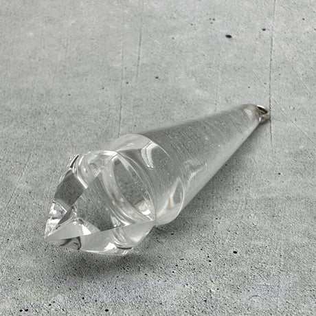 【ガネッシュヒマール産】天然ヒマラヤ水晶"手磨き加工"ペンデュラム(カット)/Ganesh Himal Himalayan Quartz Pendulum(Cut)