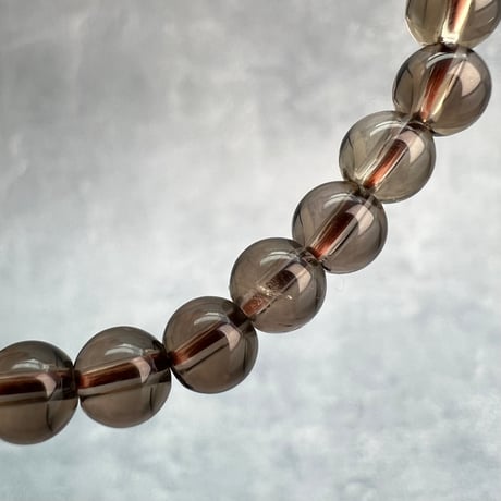 【ガウリシャンカール産】天然ヒマラヤスモーキークォーツ"ハート"デザインブレスレット/GauriShankar Himalayan Smoky Quartz "Heart"Bracelet