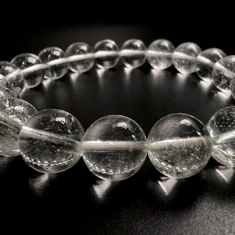 【アンナプルナ産】"手磨き加工"天然ヒマラヤ水晶ブレスレット②10mm内径17cm/Annapurna Himalayan Quartz Bracelet