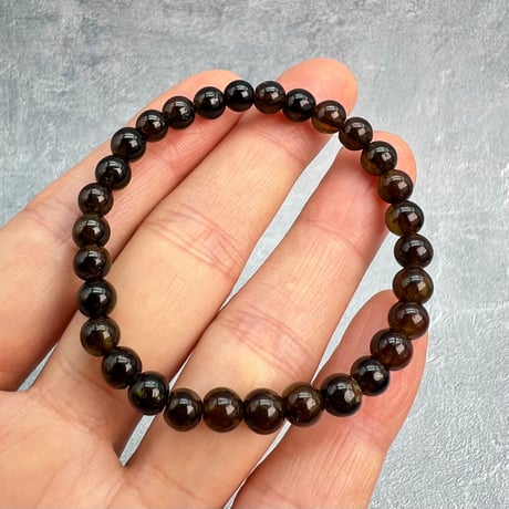 ネパール産🇳🇵ヒマラヤドラバイトトルマリン ブレスレット5.8mm内径15Nepal Himalayan dravite tourmaline Bracelet