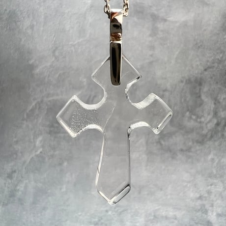 【ガネッシュヒマール産】天然ヒマラヤ水晶クロスペンダントトップ⑤/Ganesh Himal Himalayan Quartz Cross Pendant Top
