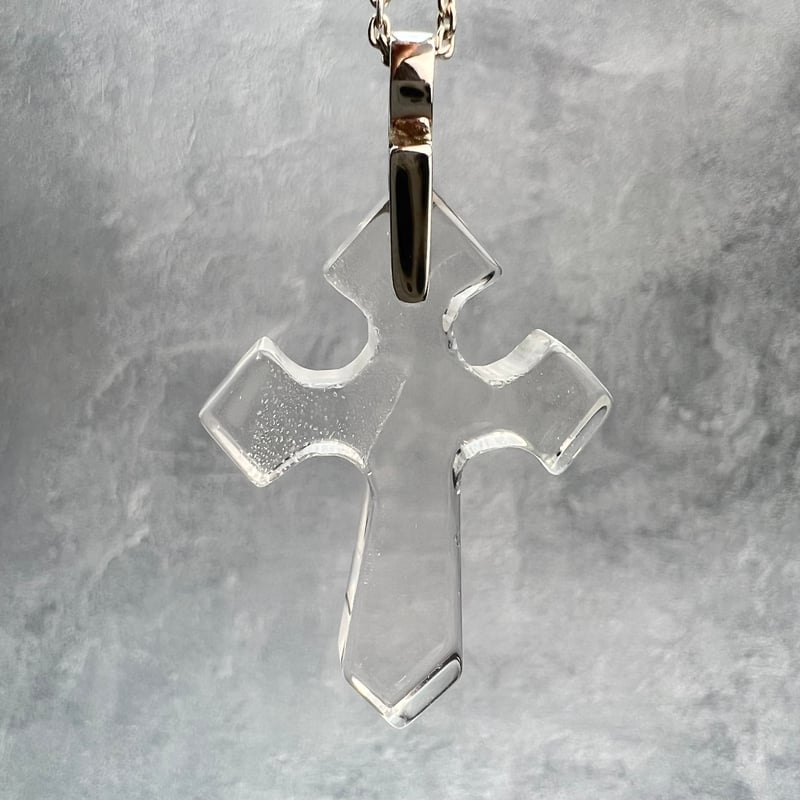 ガネッシュヒマール産】天然ヒマラヤ水晶クロスペンダントトップ⑤