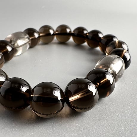 ガウリシャンカール産天然ヒマラヤスモーキークォーツ デザインブレスレット Gaurishankar SmokyQuartz Design Bracelet