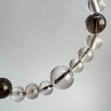 【デザインブレスレット】ガウリシャンカール産天然ヒマラヤスモーキークォーツ/Gaurishankar Smoky Quartz Design Bracelet